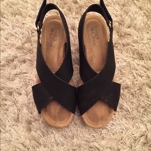 Jessica Cline Black Wedge